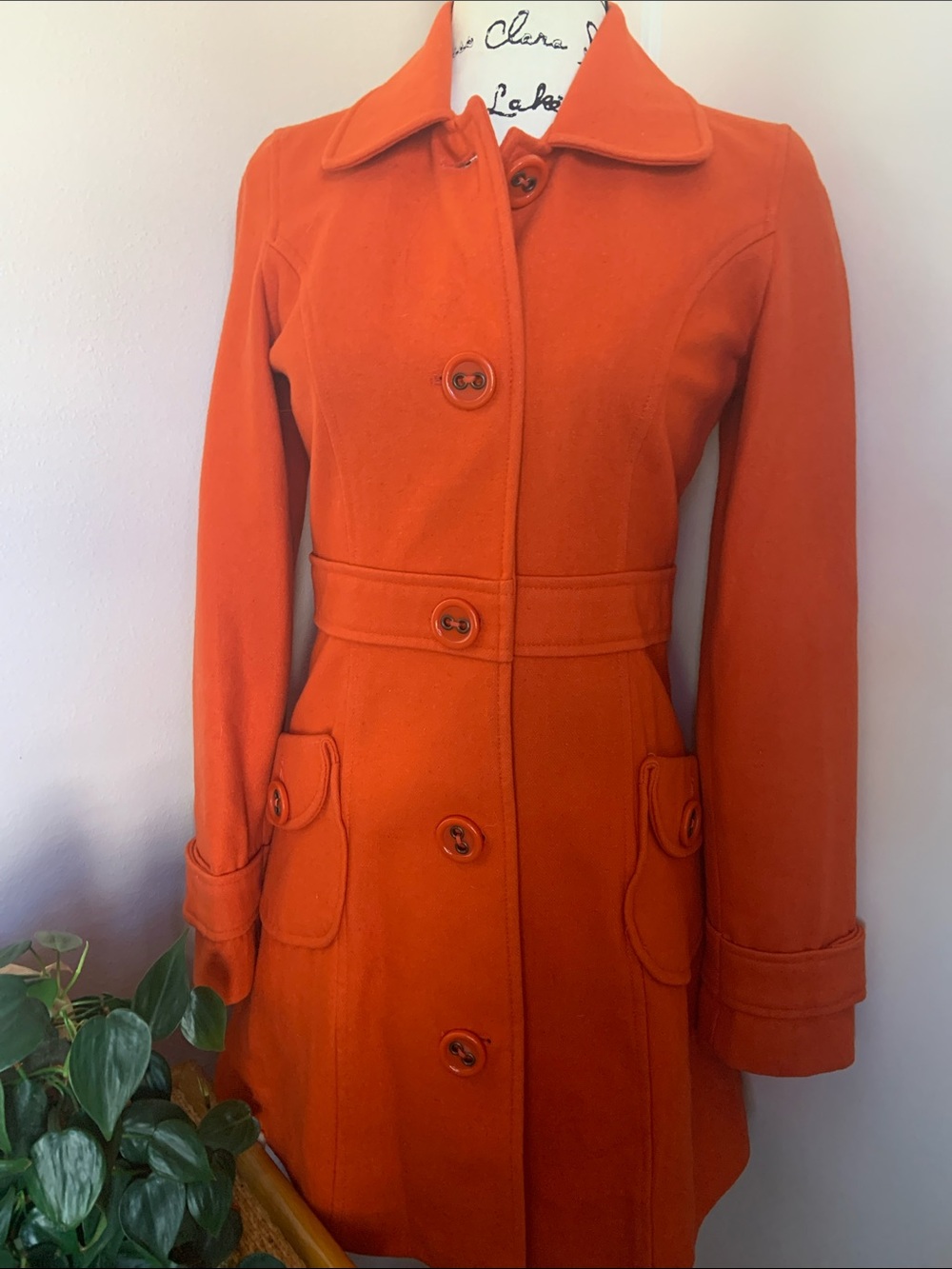 Tulle wool princess coat